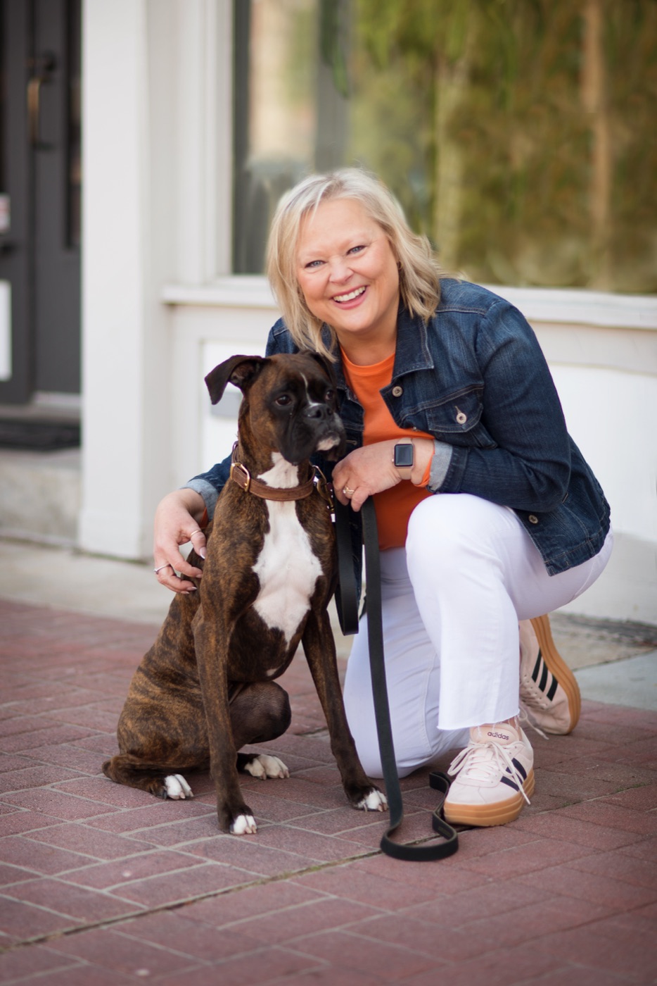 Lonnie Weaver-Johnson with her dog